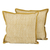 Cotton cushion covers, 'Honey Amber Panels' (pair) - Handmade 100% Cotton Block Printed Cushion Covers (Pair) (image 2a) thumbail