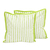 Kissenbezüge aus Baumwolle, (Paar) - Paar Kissenbezüge aus gepunkteter Baumwolle mit grünem und weißem Aufdruck