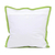 Cotton cushion covers, 'Green Vines' (pair) - Green and White Cotton Printed Vines Pair of Cushion Covers