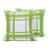 Cotton cushion covers, 'Green Skylight' (pair) - Screen Printed Green 100% Cotton Cushion Cover Pair India (image 2a) thumbail