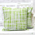 Cotton cushion covers, 'Green Woods' (pair) - Green and White Cotton Printed Woods Pair of Cushion Covers