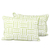 Cotton cushion covers, 'Green Pebbles' (pair) - Handmade 100% Cotton Screen Printed Cushion Covers (Pair) (image 2a) thumbail