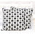 Cotton cushion covers, 'Spherical Delight' (pair) - 2 Handmade Black and White Dotted Cotton Cushion Covers thumbail