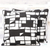 Cotton cushion covers, 'Geometric Windows' (pair) - Pair of 100% Cotton Abstract Black and White Cushion Covers thumbail