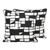 Cotton cushion covers, 'Geometric Windows' (pair) - Pair of 100% Cotton Abstract Black and White Cushion Covers (image 2a) thumbail