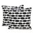 Cotton cushion covers, 'Elliptical Beauty' (pair) - Set of 2 Modern Black and White Print Cotton Cushion Covers