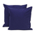 Embroidered denim cushion covers, 'Navy Waves' (pair) - Two Wave Motif Embroidered Denim Cushion Covers from India (image 2b) thumbail