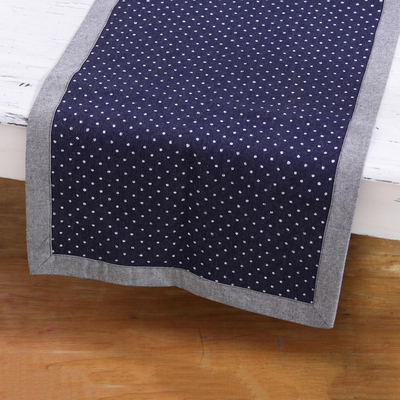 Cotton table runner, Pixie Dots