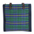 Cotton tote handbag, 'Perfect Plaid' - Plaid Blue and Green Cotton Tote Handbag from India