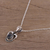 Halskette mit Labradorit-Anhänger, „Misty Wonder“ – Halskette mit Anhänger aus Labradorit und Sterlingsilber aus Indien