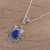 Lapis lazuli pendant necklace, 'Deep Eternity' - Lapis Lazuli and Sterling Silver Pendant Necklace from India (image 2b) thumbail