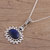 Lapis lazuli pendant necklace, 'Jewel of Jaipur' - Lapis Lazuli and Sterling Silver Pendant Necklace from India