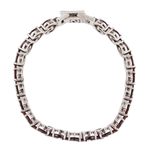 Garnet tennis bracelet, 'Scarlet Majesty' - India Handmade Garnet and Sterling Silver Tennis Bracelet