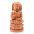 Wood statuette, 'Benevolent Buddha' - Hand Carved Kadam Wood Meditating Buddha Statuette (image 2a) thumbail