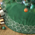 Embellished tree skirt, 'Christmas Glamour' - Embroidered Satin Tree Skirt in Emerald from India (image 2b) thumbail