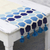 Cotton table runner, 'Blue Fusion' - 100% Cotton White and Blue Octagon Table Runner with Tassel