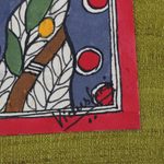 Handmade paper journal, 'Exuberant Elephant' - Hand Crafted Madhubani Style Painted Journal