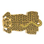 Chain stitched wool rug, 'Royal Tiger' - Chain Stitched 100% Wool Tiger Motif Rug from India