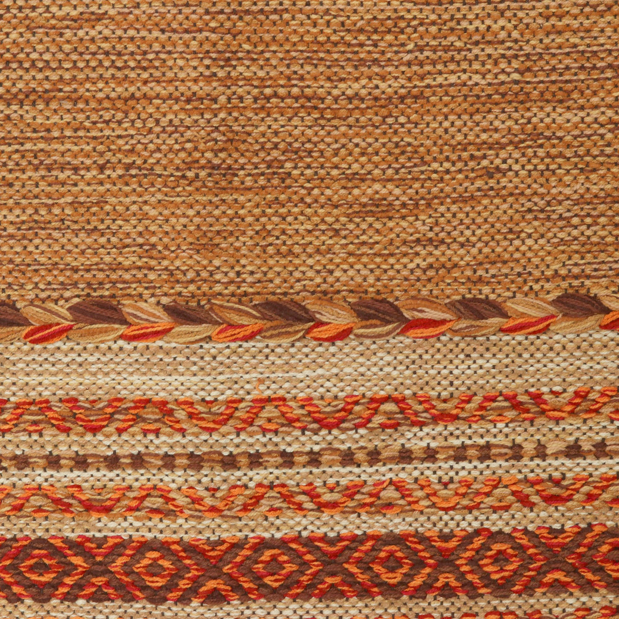 UNICEF Market Hand Woven Cotton Geometric Dhurrie Rug from India (2x3