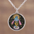 Halskette mit Anhänger aus Sterlingsilber, „Lord Krishna“ – Handgefertigte Halskette mit Krishna-Anhänger aus Sterlingsilber aus Indien