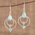 Blue topaz and larimar dangle earrings, 'Sparkling Sky' - Blue Topaz and Larimar Dangle Earrings from India thumbail