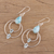 Blue topaz and larimar dangle earrings, 'Sparkling Sky' - Blue Topaz and Larimar Dangle Earrings from India (image 2b) thumbail