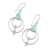 Blue topaz and larimar dangle earrings, 'Sparkling Sky' - Blue Topaz and Larimar Dangle Earrings from India (image 2c) thumbail