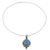 Halskette mit Chalcedon- und Blautopas-Anhänger - Handgefertigte blaue Chalcedon-Anhänger-Halskette aus Indien