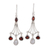 Ohrhänger aus Granat und Regenbogenmondstein - Handgefertigte Ohrhänger aus 925er Sterlingsilber mit Mondstein