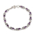 Amethyst link bracelet, 'Lavender Spell' - Handmade Sterling Silver and Amethyst Bracelet from India