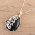 Onyx pendant necklace, 'Mystical Dangle' - Handmade Black Onyx 925 Sterling Silver Pendant Necklace (image 2b) thumbail