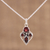 Garnet pendant necklace, 'Eternal Ecstasy' - 925 Sterling Silver Faceted Red Garnet Pendant Necklace