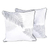 Cotton cushion covers, 'Charming Leaves' (pair) - 100% Cotton Leaf Pattern Neutral Cushion Covers Pair
