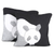 Kissenbezüge aus Baumwolle, 'Panda Delight' (Paar) - Pandamuster 100 Otton Pandamuster Neutrale Kissenbezüge Paar