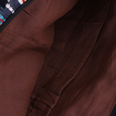 Bolso bandolera de algodón - Bolso de hombro a rayas de algodón multicolor hecho a mano indio