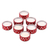 Resin tealight candle holders, 'Festive Glamour' (set of 8) - Set of 8 Red Festive Tealight Candle Holders from India (image 2a) thumbail