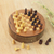 Wood mini chess set, 'Battle of the Minds' - Handmade Wood Chess Board Game Set from India
