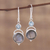 Labradorite and blue topaz dangle earrings, 'Evening Sky' - Labradorite and Blue Topaz Dangle Earrings from India thumbail