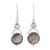 Labradorite and blue topaz dangle earrings, 'Evening Sky' - Labradorite and Blue Topaz Dangle Earrings from India (image 2a) thumbail