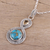 Citrine pendant necklace, 'Dazzling Infinity' - Indian Citrine and Composite Turquoise Pendant Necklace