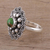 Sterling silver cocktail ring, 'Flower of Eden' - Green Composite Turquoise and Sterling Silver Cocktail Ring