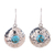 Sterling silver dangle earrings, 'Cosmic Beauty' - Blue Composite Turquoise and Sterling Silver Dangle Earrings