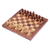 Wood chess set, 'Masters' - Babul Acacia Haldu Wood Chess Set Convertible Storage Box (image 2a) thumbail