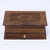 Wood jewelry box, 'Floral Dignity' - Handmade Floral Jali Acacia Wood Jewelry Box from India (image 2b) thumbail