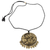 Keramik-Halskette mit Anhänger, „Goldene Kieselsteine“ – Halskette mit handbemaltem goldenen Kieselstein-Anhänger aus Keramik