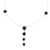 Y-Halskette aus Onyx - y-Halskette aus 925er Sterlingsilber und schwarzem Onyx aus Indien