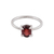 Garnet solitaire ring, 'Glamorous Red' - Handmade Garnet 925 Sterling Silver Solitaire Ring