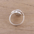 Rainbow moonstone wrap ring, 'Forever Natural' - Leaf-Shaped Rainbow Moonstone Wrap Ring from India