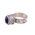 Lapis lazuli single stone ring, 'Delicate Blue' - Oval Lapis Lazuli Single Stone Ring from India