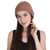 Wool blend hat, 'Knotted Beauty Ecru' - Hand-Knit Ecru Wool Blend Vertical Knots Hat from India